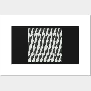 black and white feathers Posters and Art